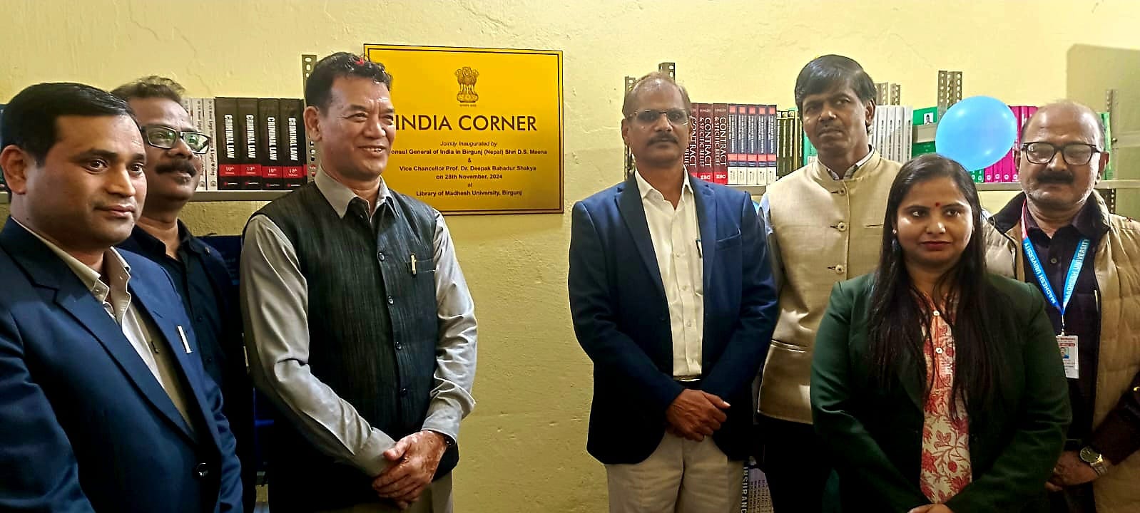 Inauguration of  India Corner at the Madhesh University, Birgunj